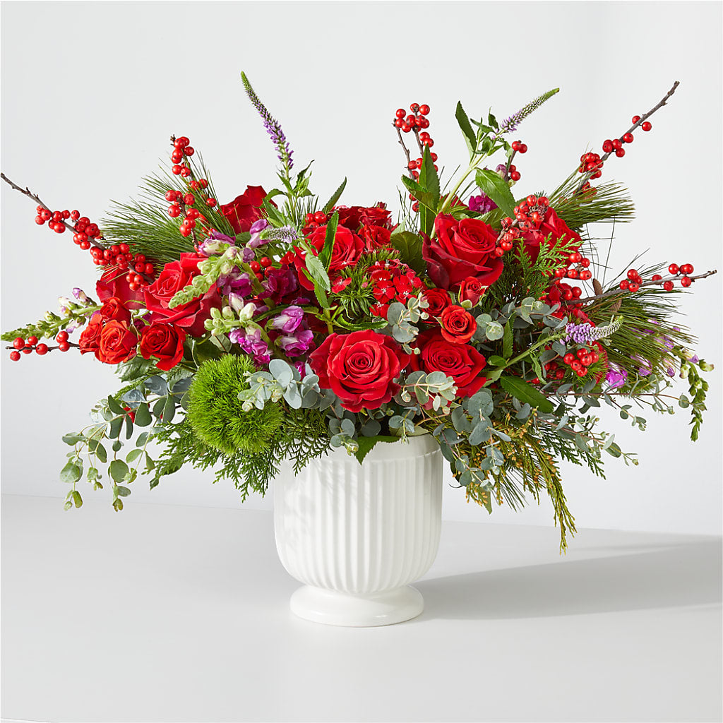 Big Red Bow Bouquet – Greater Fayetteville Flower Shop, Springdale AR