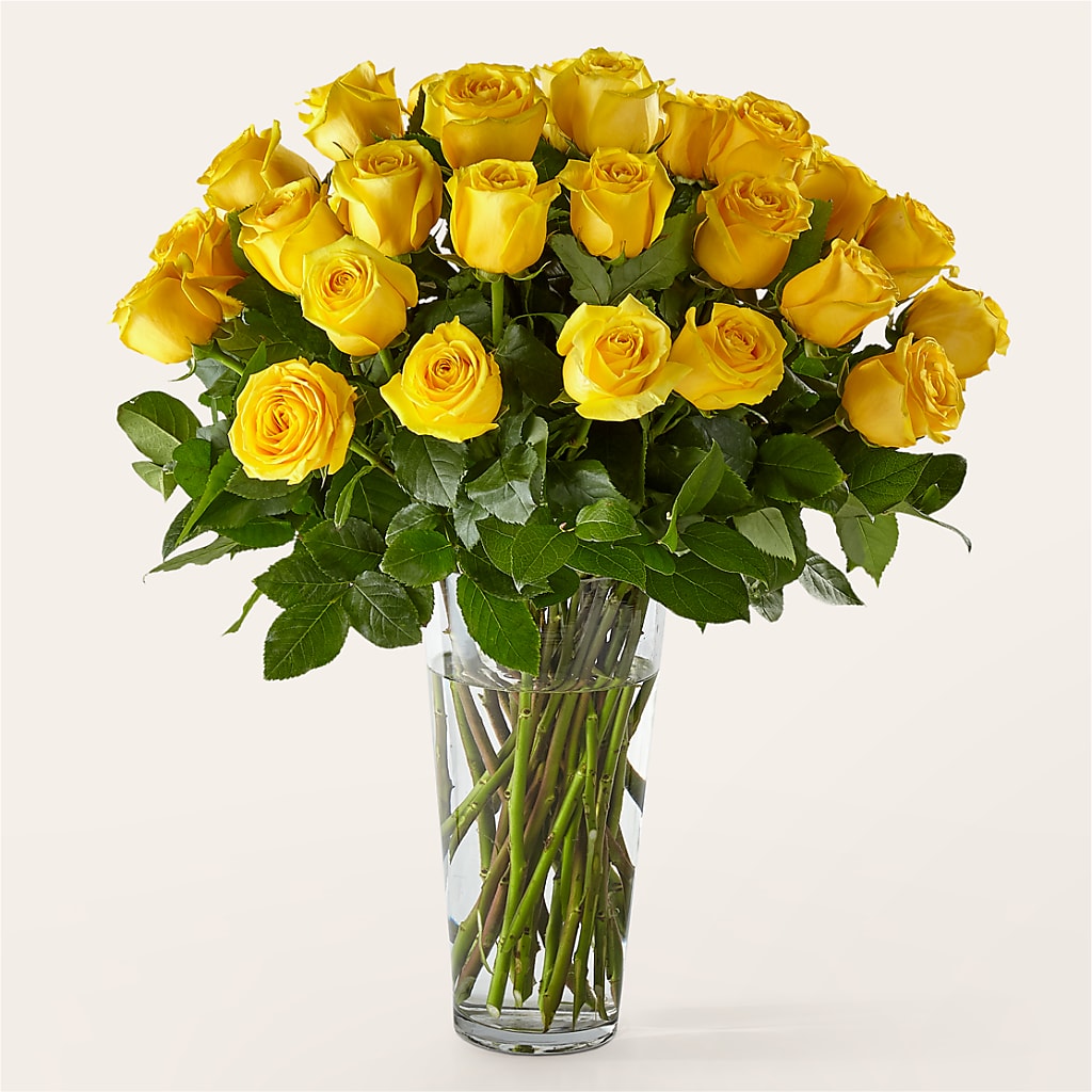 Long Stem Yellow Rose Bouquet – Greater Fayetteville Flower Shop, Springdale AR