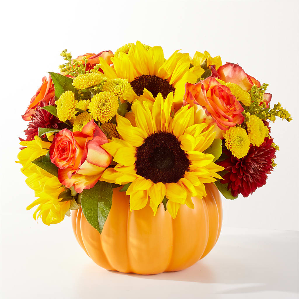 Golden Gourd Pumpkin Bouquet – Greater Fayetteville Flower Shop, Springdale AR