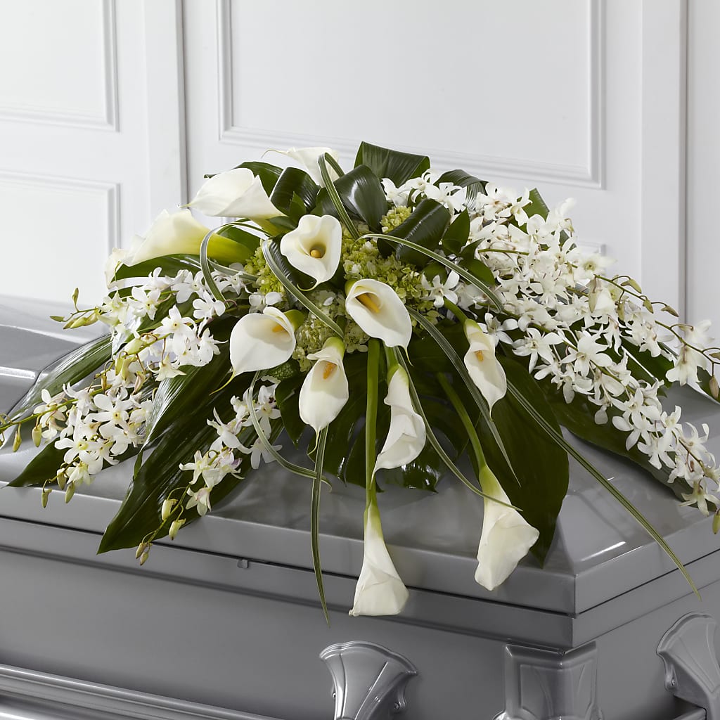 Angel Wings Casket Spray – Greater Fayetteville Flower Shop, Springdale AR
