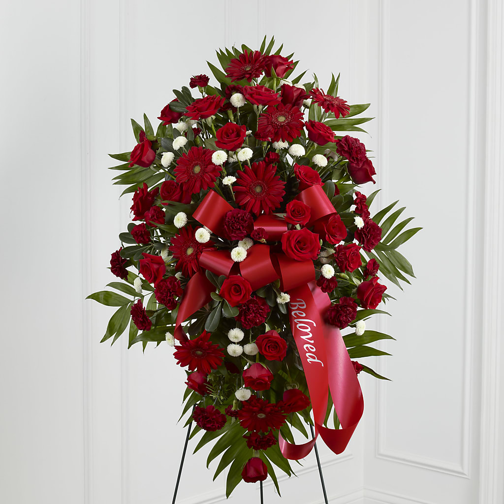 Treasured Memories Standing Spray – Greater Fayetteville Flower Shop, Springdale AR