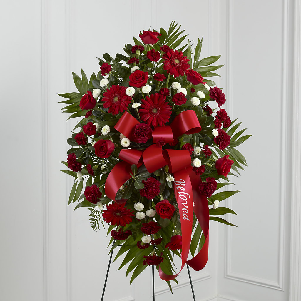 Treasured Memories Standing Spray – Greater Fayetteville Flower Shop, Springdale AR