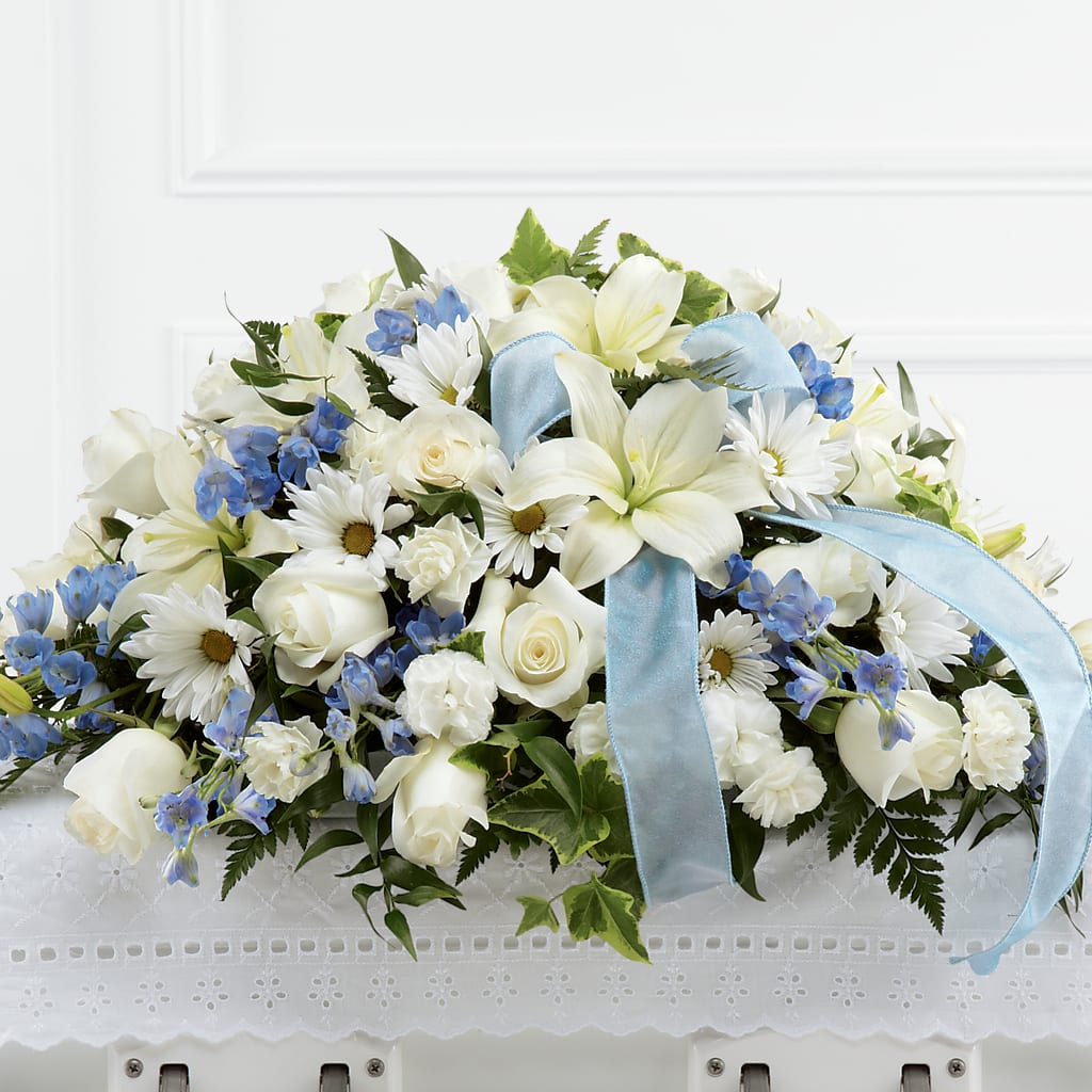 Tender Treasure Casket Spray – Greater Fayetteville Flower Shop, Springdale AR