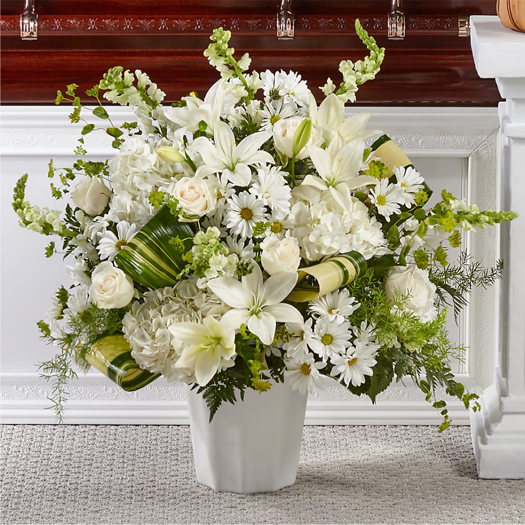 Thoughts of Tranquility Floor Basket – Greater Fayetteville Flower Shop, Springdale AR