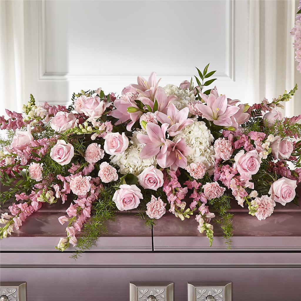 Life & Remembrance Casket Spray – Greater Fayetteville Flower Shop, Springdale AR