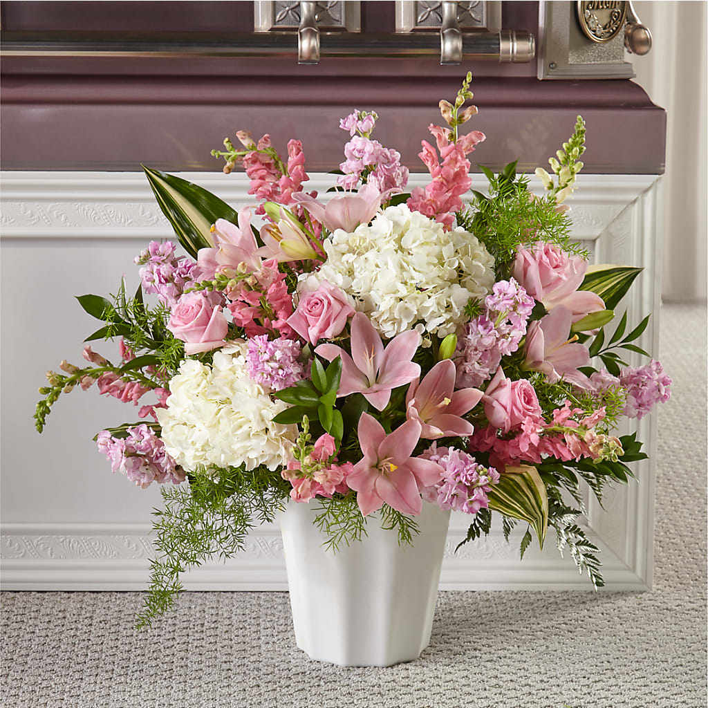 Simply Serene Floor Basket – Greater Fayetteville Flower Shop, Springdale AR