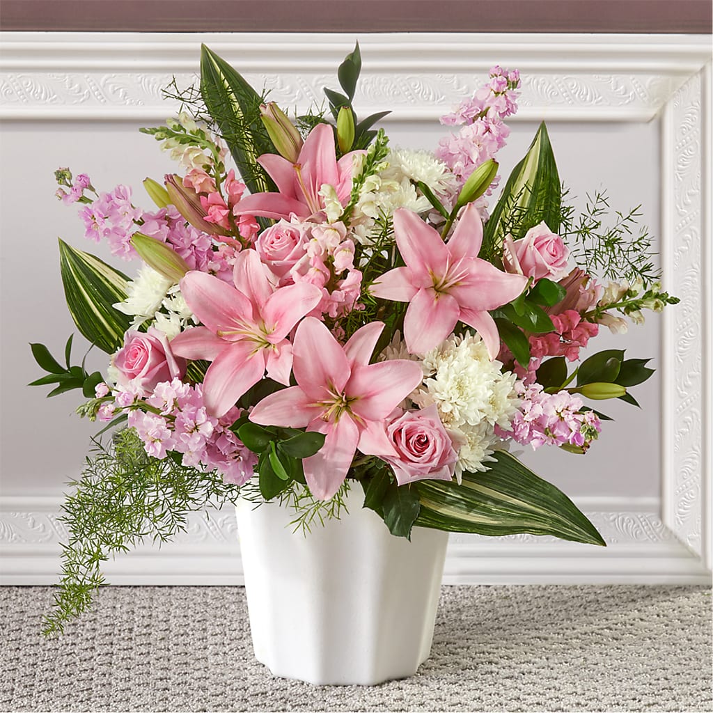 Simply Serene Floor Basket – Greater Fayetteville Flower Shop, Springdale AR
