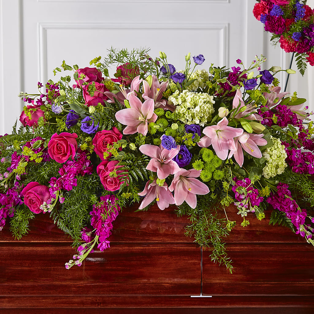 Radiant Tribute Casket Spray – Greater Fayetteville Flower Shop, Springdale AR