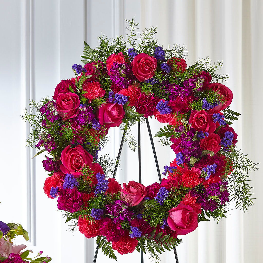 Calming Colors Wreath – Greater Fayetteville Flower Shop, Springdale AR