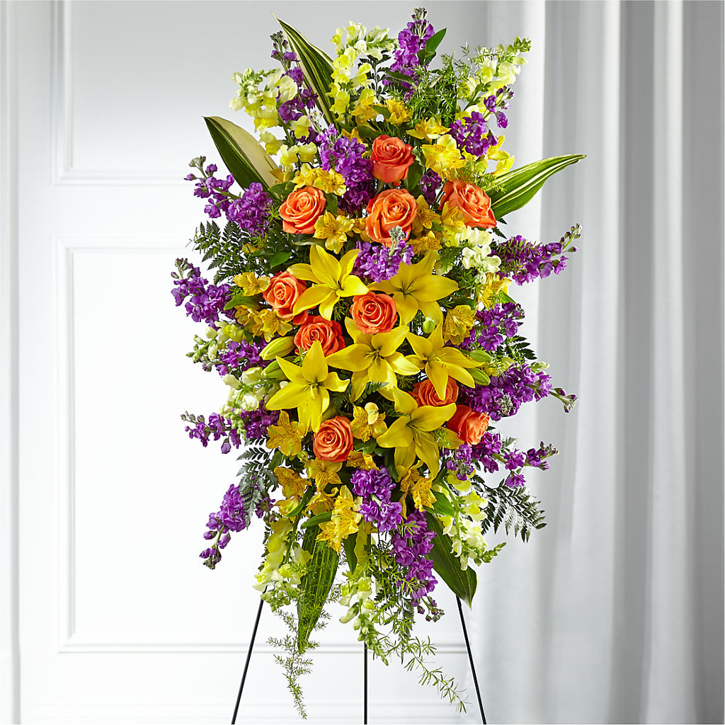 Thoughtful Prayers Standing Spray – Greater Fayetteville Flower Shop, Springdale AR