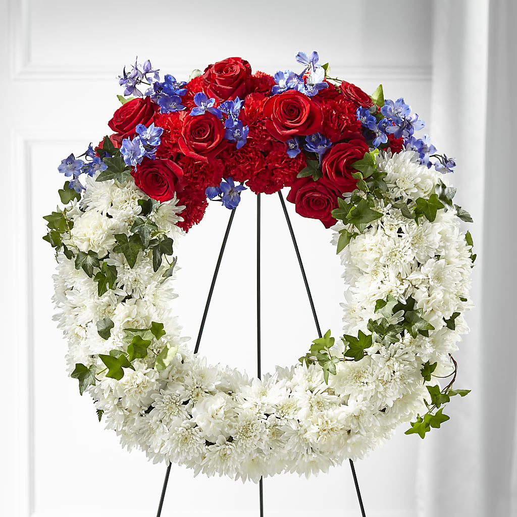 Patriotic Passion Wreath – Greater Fayetteville Flower Shop, Springdale AR