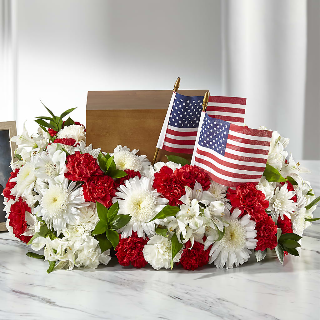 Spirit of Patriotism Cremation Adornment – Greater Fayetteville Flower Shop, Springdale AR