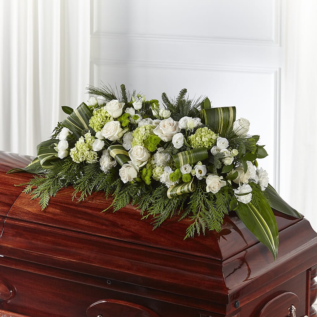 Hopeful Gesture Casket Spray – Greater Fayetteville Flower Shop, Springdale AR