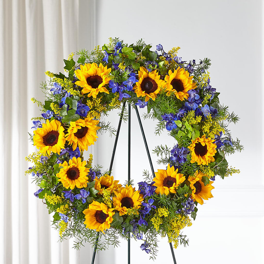 Bright Rays Wreath – Greater Fayetteville Flower Shop, Springdale AR