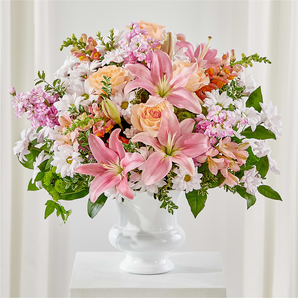 Heartfelt Gesture Urn Arrangement – Greater Fayetteville Flower Shop, Springdale AR