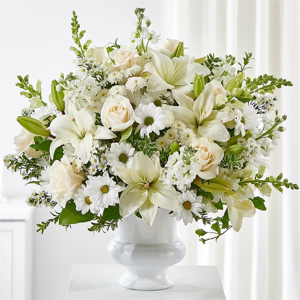 Uplifting Urn Arrangement – Greater Fayetteville Flower Shop, Springdale AR