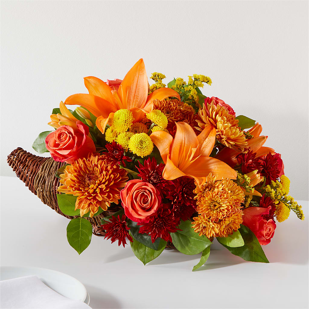Bouquet of Blessings Cornucopia – Greater Fayetteville Flower Shop, Springdale AR
