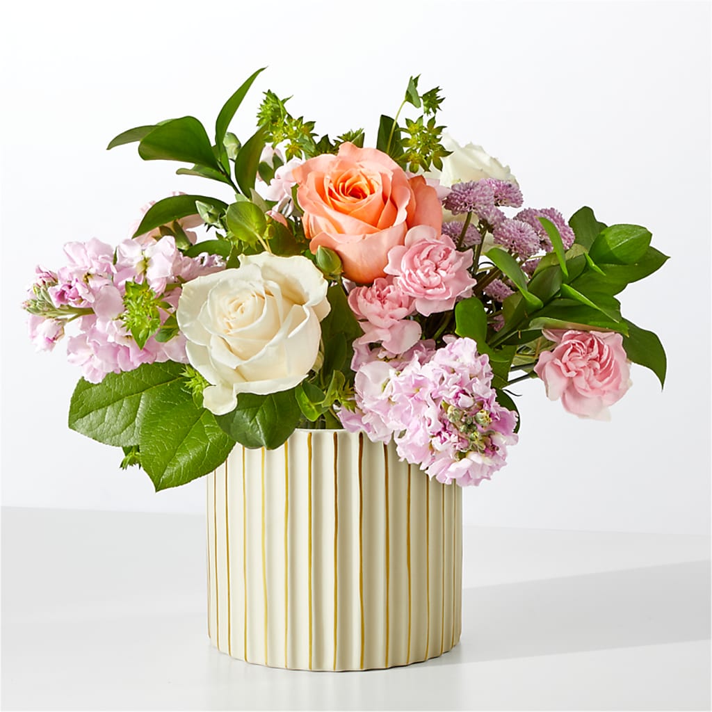French Market Bouquet with Ivory Vase – Greater Fayetteville Flower Shop, Springdale AR