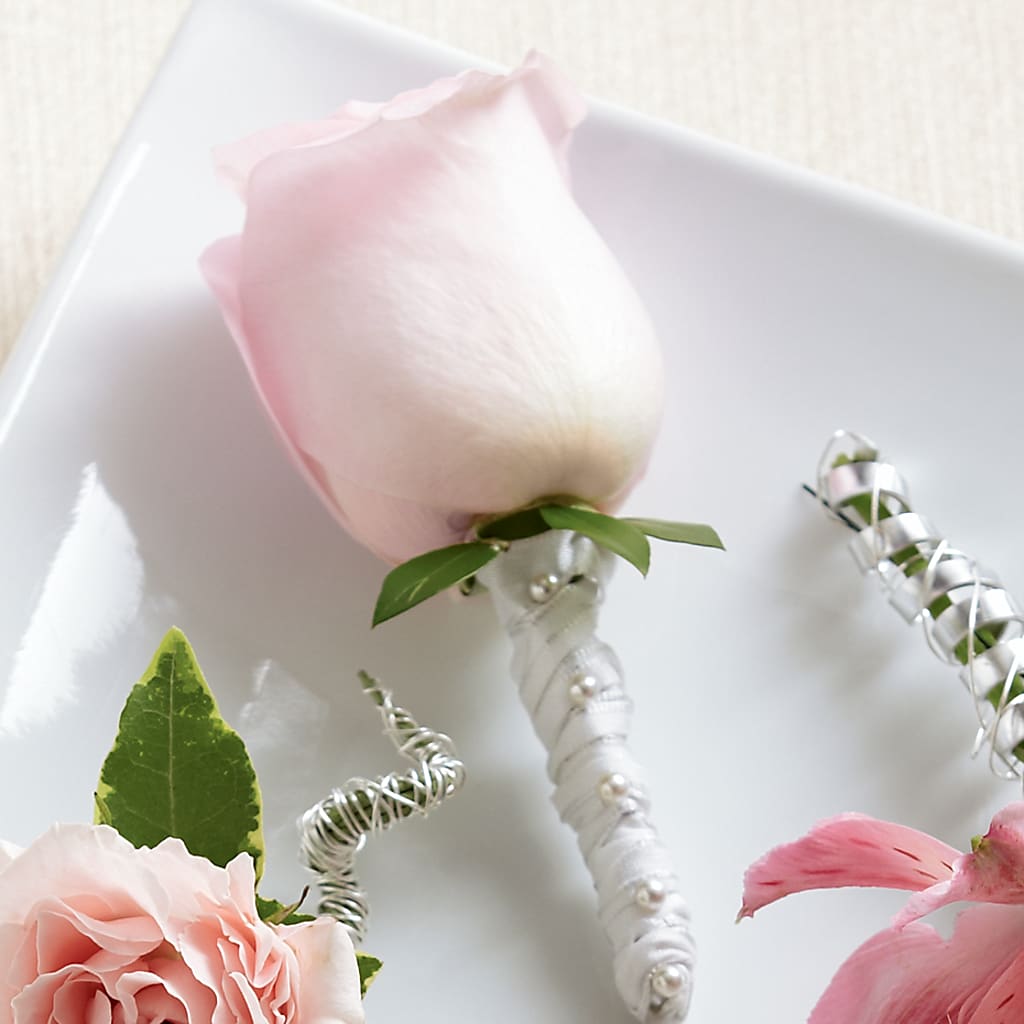 Pink Rose Boutonniere – Greater Fayetteville Flower Shop, Springdale AR