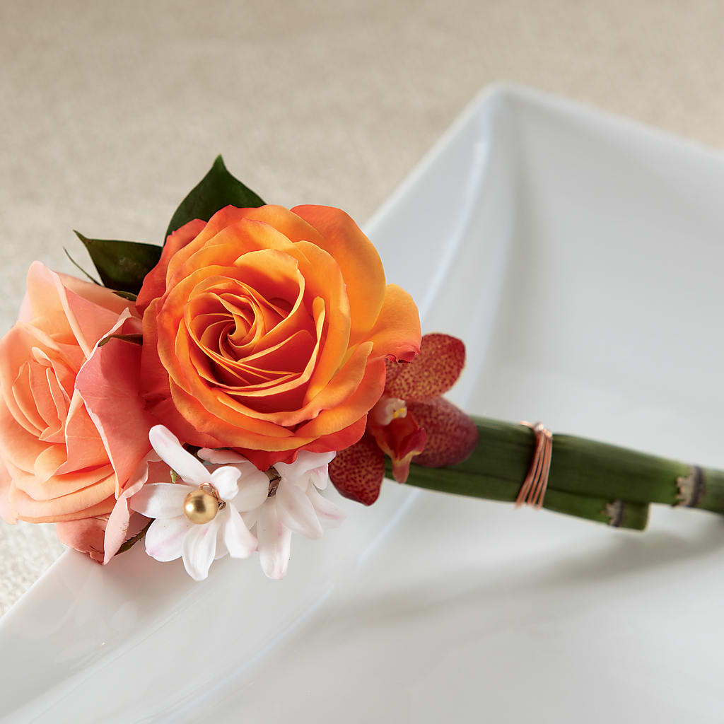 Sunset Dream Boutonniere – Greater Fayetteville Flower Shop, Springdale AR