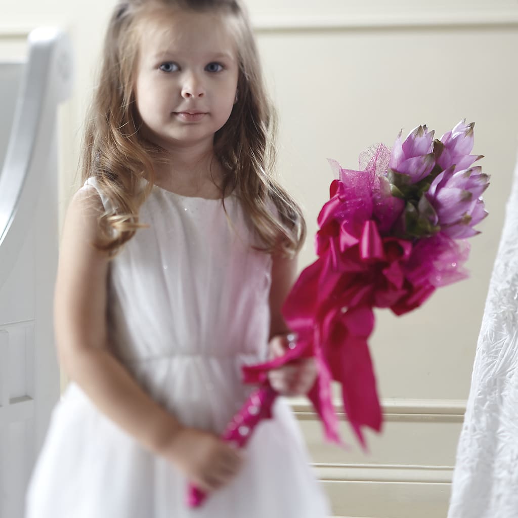 Sparkle Pink Flower Girl Bouquet – Greater Fayetteville Flower Shop, Springdale AR