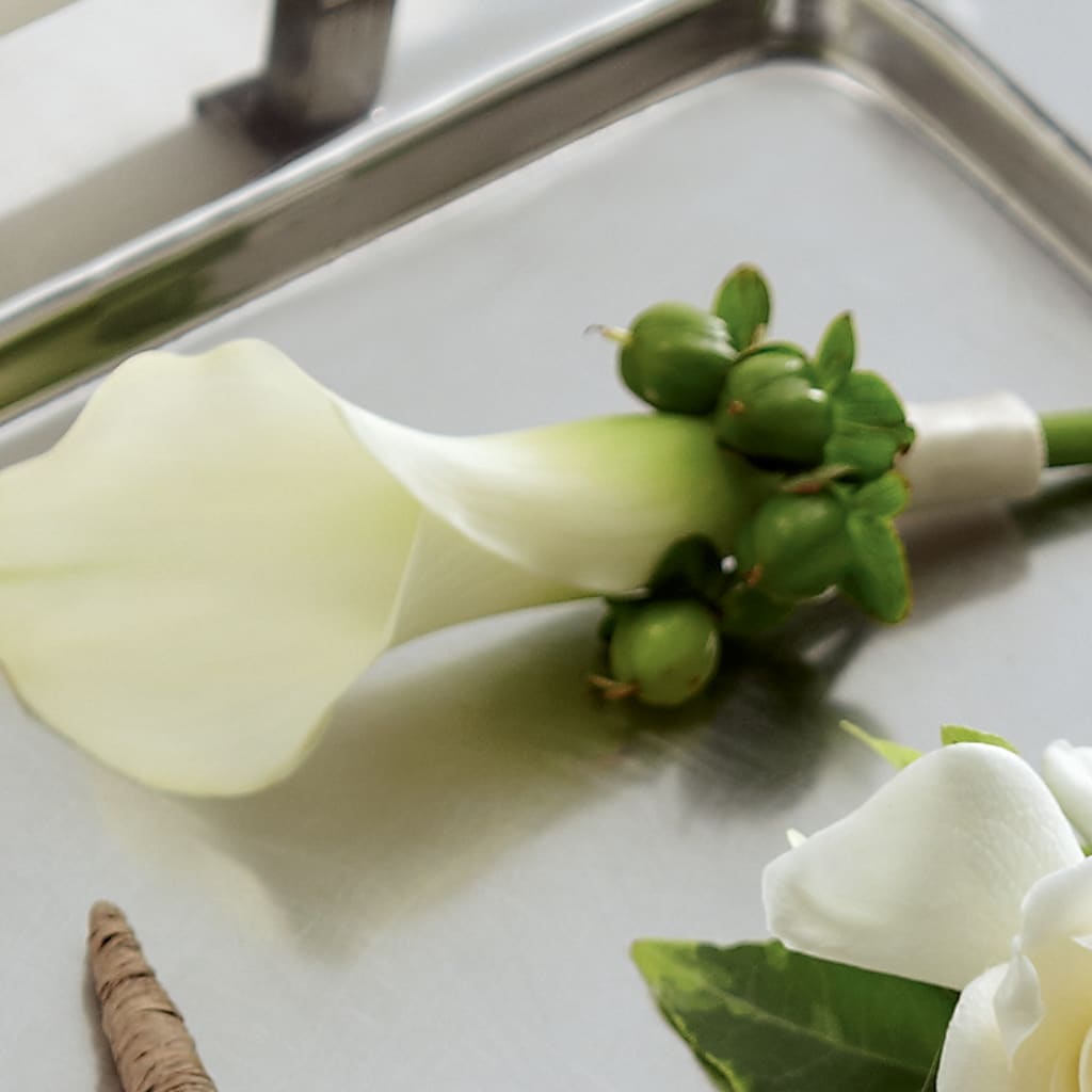 White Calla Boutonniere – Greater Fayetteville Flower Shop, Springdale AR