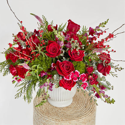 Big Red Bow Bouquet –  Greater Fayetteville Flower Shop, Springdale AR