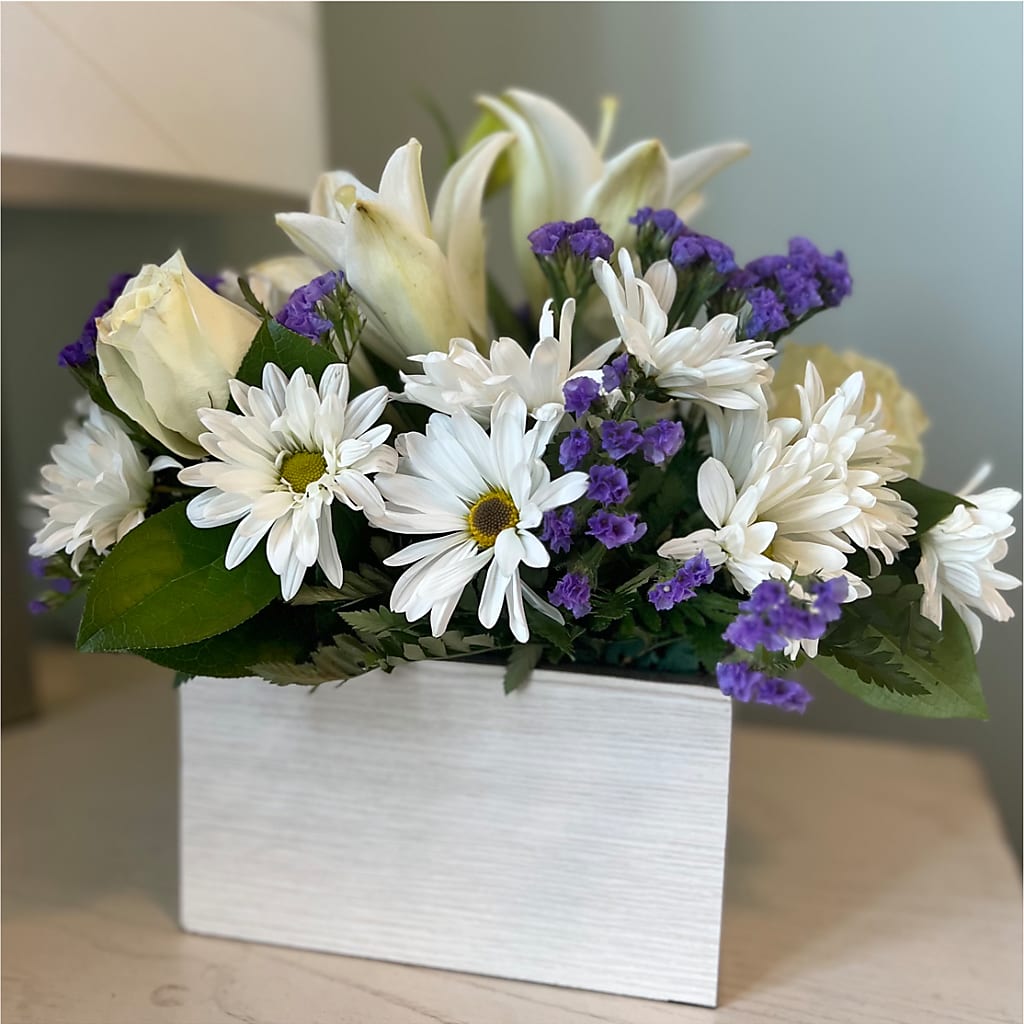 Beyond Blue Box Bouquet –  Greater Fayetteville Flower Shop, Springdale AR
