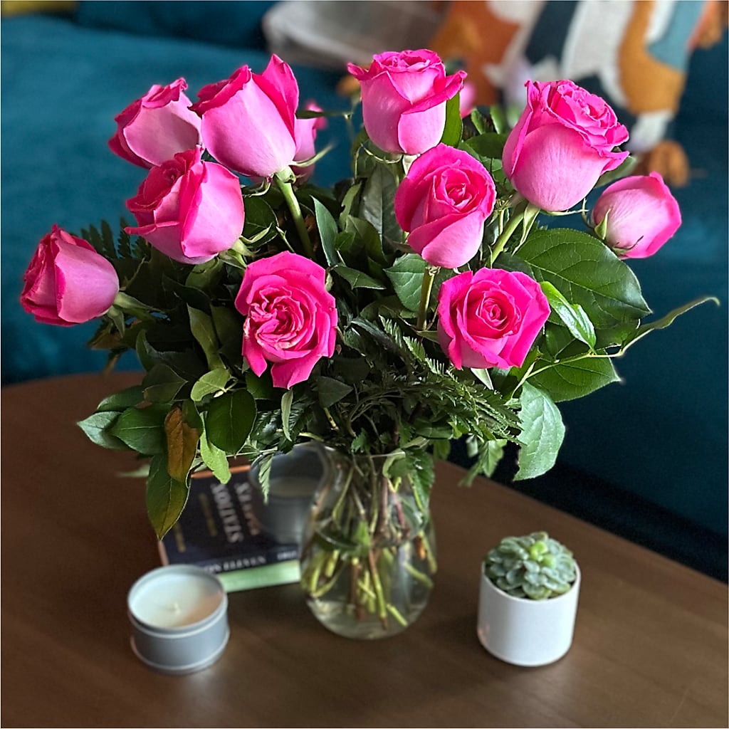 Long Stem Pink Rose Bouquet –  Greater Fayetteville Flower Shop, Springdale AR