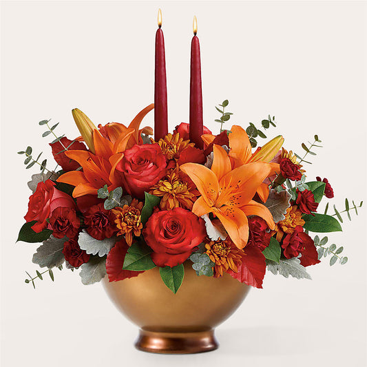 Fruits of Fall Centerpiece –  Greater Fayetteville Flower Shop, Springdale AR