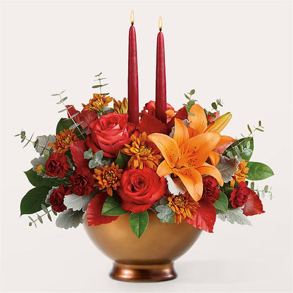 Fruits of Fall Centerpiece –  Greater Fayetteville Flower Shop, Springdale AR