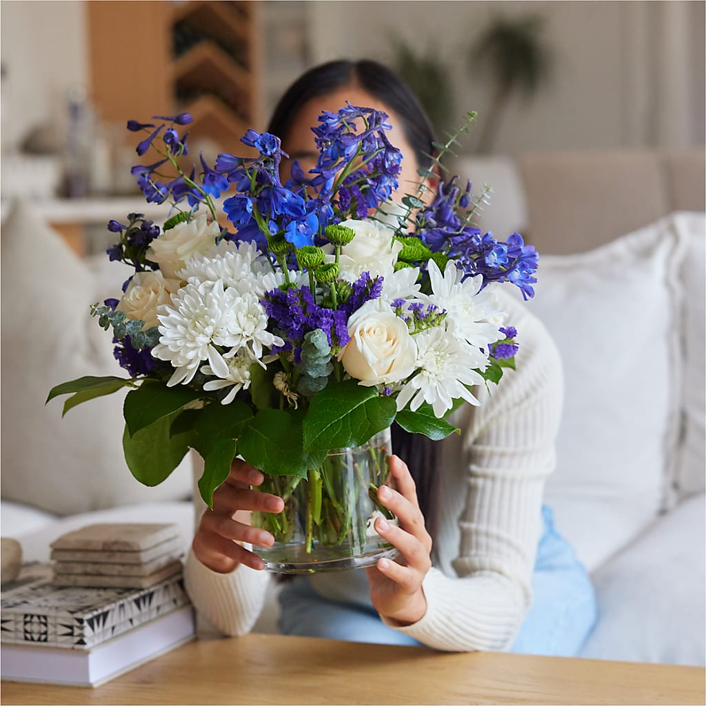 Cerulean Waves Bouquet –  Greater Fayetteville Flower Shop, Springdale AR
