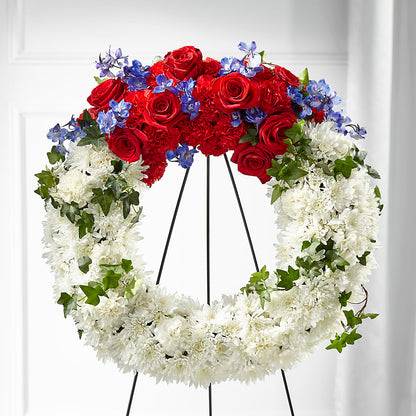 Patriotic Passion Wreath –  Greater Fayetteville Flower Shop, Springdale AR