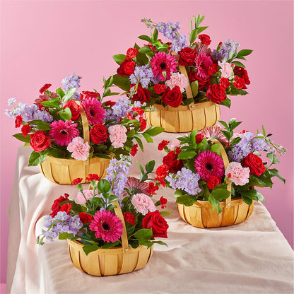 Pink Picnic Basket –  Greater Fayetteville Flower Shop, Springdale AR