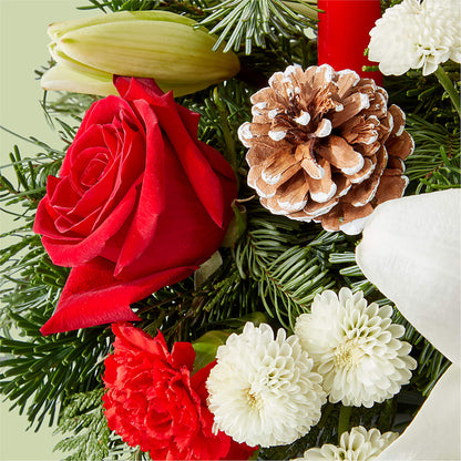 Seasonal Festivities Centerpiece –  Greater Fayetteville Flower Shop, Springdale AR