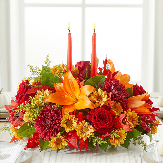 Autumn's Embrace Centerpiece –  Greater Fayetteville Flower Shop, Springdale AR